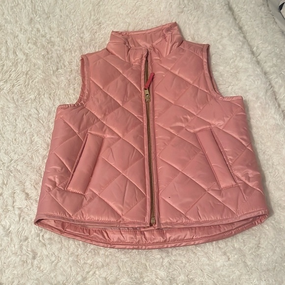 Other - Crewcuts J.Crew Girls coral pink Quilted zipper vest